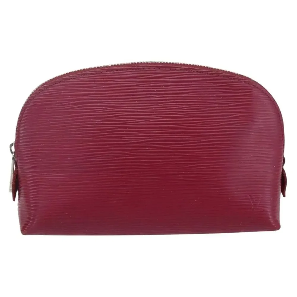 Louis Vuitton Epi Pochette Cosmetic PM Pouch Wine Red Grenard